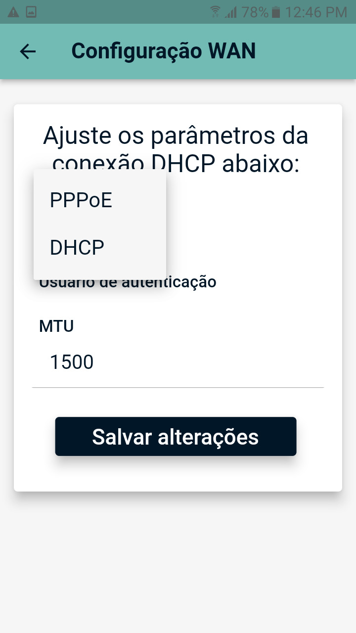 Configuração WAN